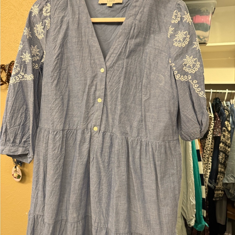 LOFT Denim Blue Dress